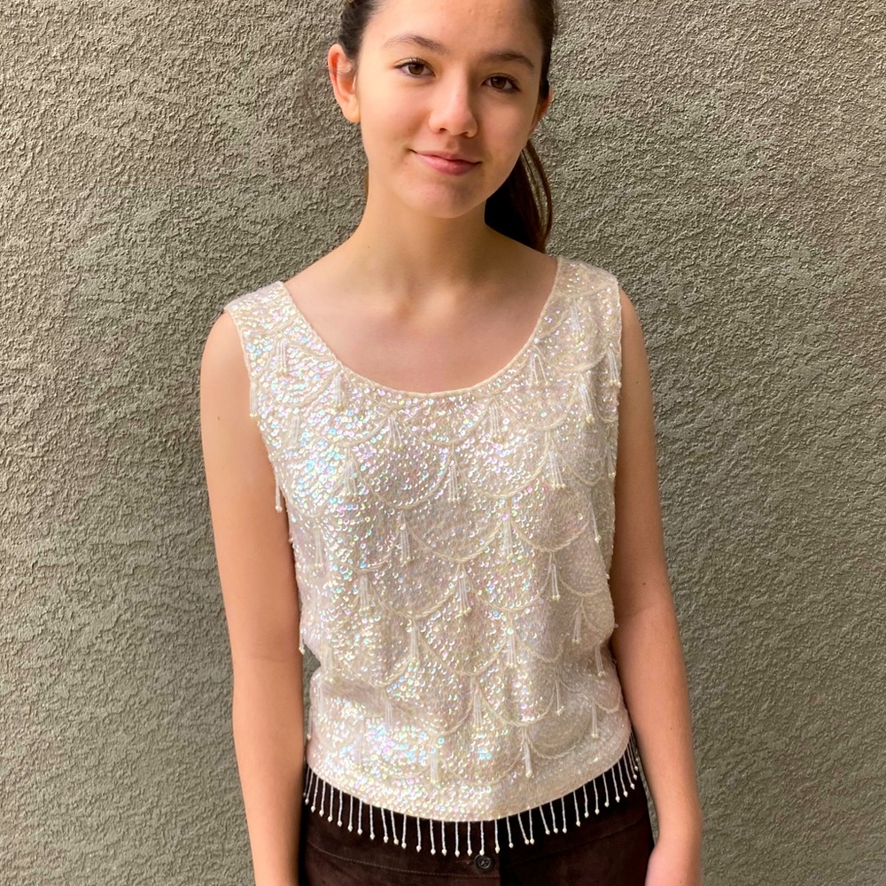 COPY - Vintage Beaded Sleeveless Sweater